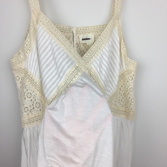 Anthropologie Deletta Boho Crochet-Like Tank Top L - Picture 3 of 7